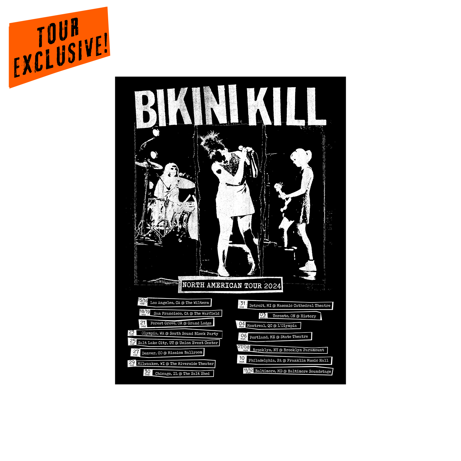 2024 North American Tour Poster – Bikini Kill